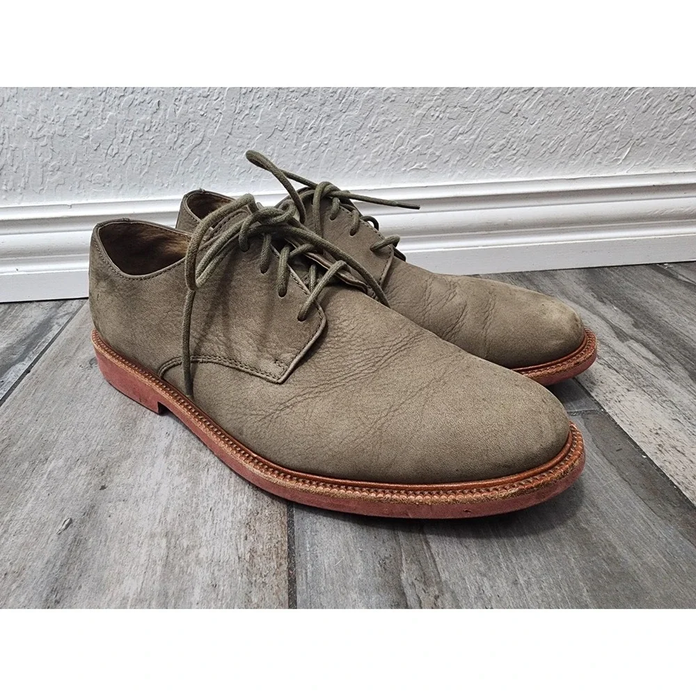 Polo Ralph Lauren Shoes Torrington Green Suede Leather Upper 10D